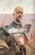 Malczewski, Jacek Self-Portrait in Armour (mk19) oil painting